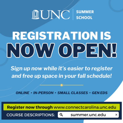 Register now for UNC Summer School.